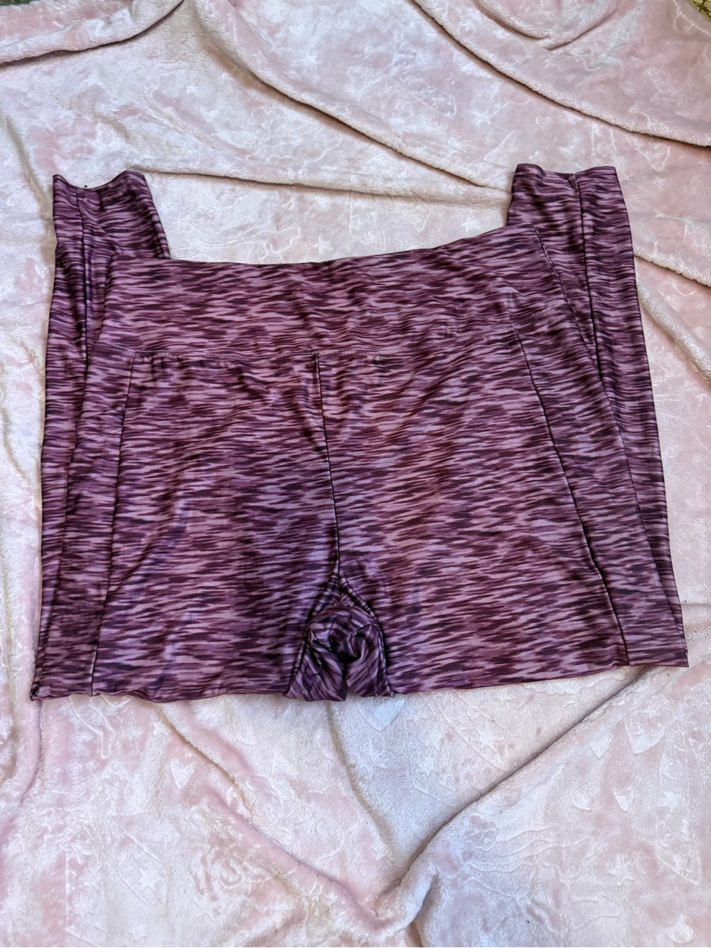 Zone Pro Mauve Space-Dye High-Waist Legging Shorts